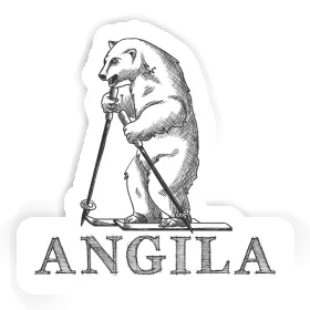 Autocollant Angila Skieur Image