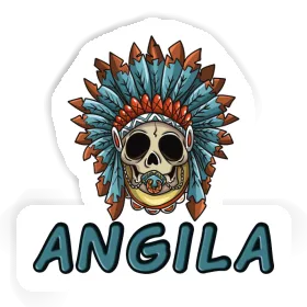 Bébé tête de mort Autocollant Angila Image