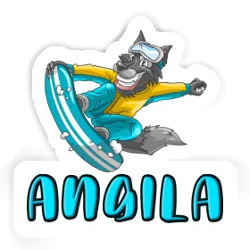Autocollant Snowboardeur Angila Image