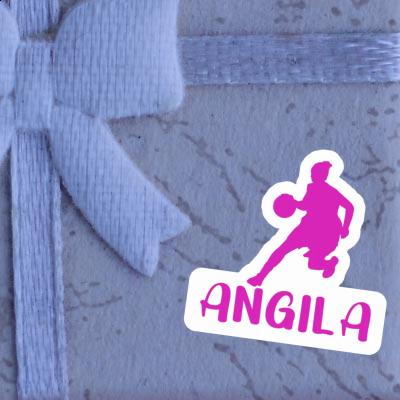 Basketballspielerin Aufkleber Angila Notebook Image