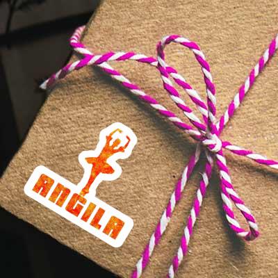 Ballerina Sticker Angila Laptop Image