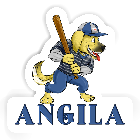Sticker Baseball-Hund Angila Image