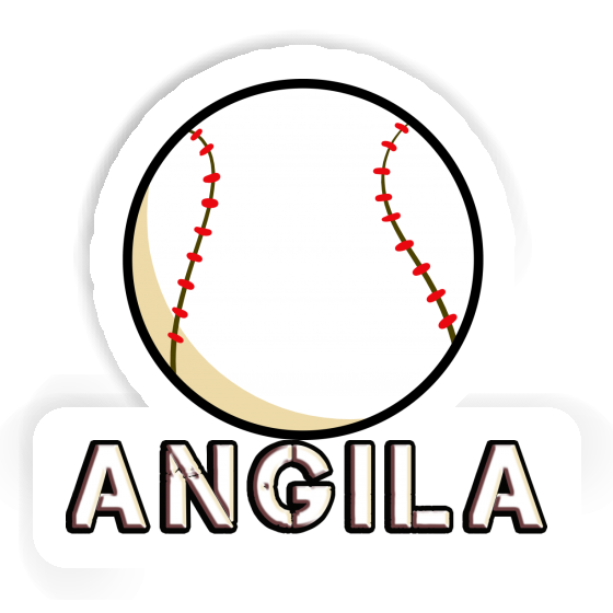 Baseball Sticker Angila Laptop Image