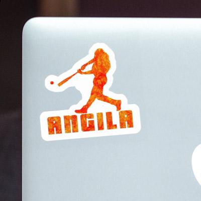 Autocollant Joueur de baseball Angila Laptop Image