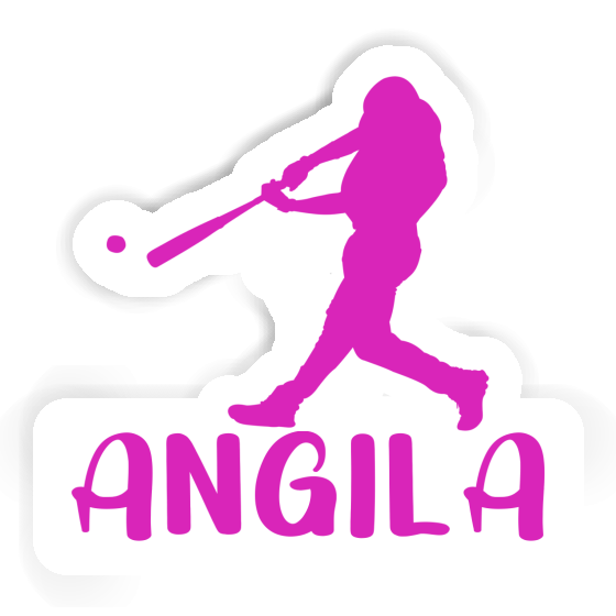 Sticker Angila Baseball Player Image