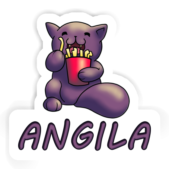 Angila Autocollant Chat-frites Laptop Image