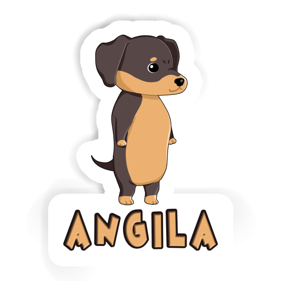 Dachshund Autocollant Angila Dachshund Autocollant Angila Image