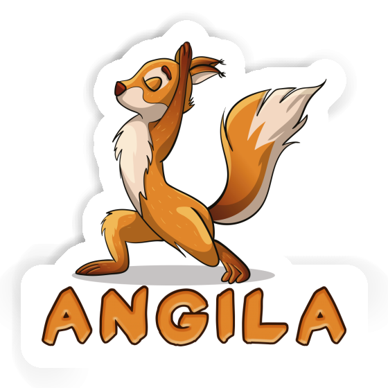 Angila Autocollant Écureuil yoga Angila Autocollant Écureuil yoga Image