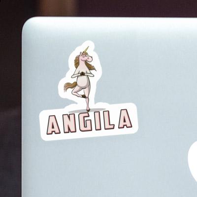 Sticker Angila Yoga-Einhorn Notebook Image