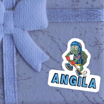 Autocollant Joueur de hockey sur glace Angila Laptop Image