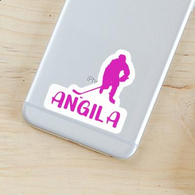 Joueuse de hockey Autocollant Angila Notebook Image