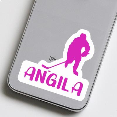 Eishockeyspielerin Aufkleber Angila Laptop Image