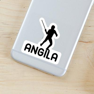 Escrimeur Autocollant Angila Notebook Image