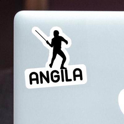 Escrimeur Autocollant Angila Notebook Image