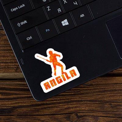 Autocollant Angila Escrimeur Laptop Image