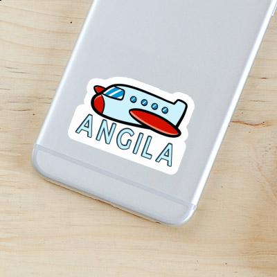 Angila Sticker Flugzeug Laptop Image