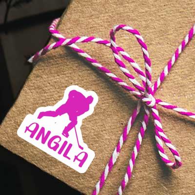 Sticker Hockey Player Angila Image