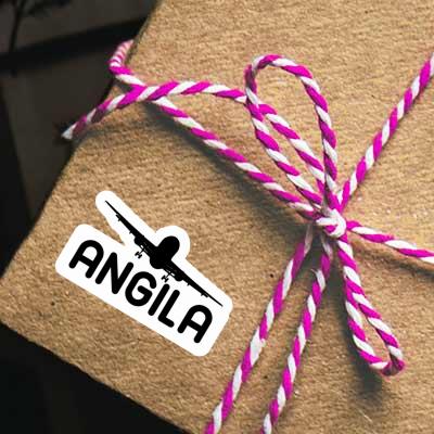 Sticker Angila Flugzeug Laptop Image
