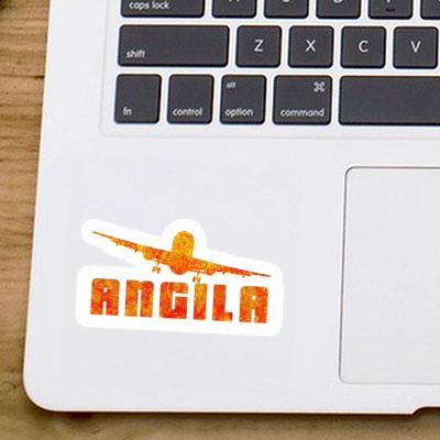 Sticker Angila Airplane Notebook Image