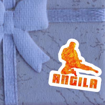 Angila Autocollant Karatéka Laptop Image