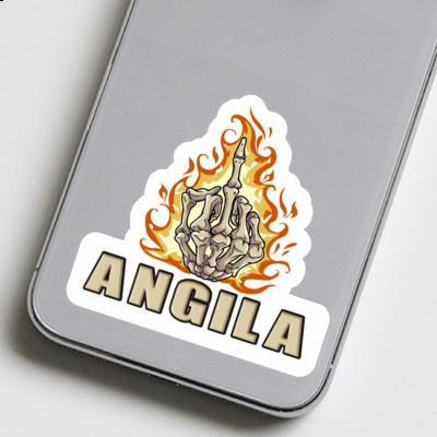 Angila Autocollant Doigt du milieu Notebook Angila Autocollant Doigt du milieu Notebook Image