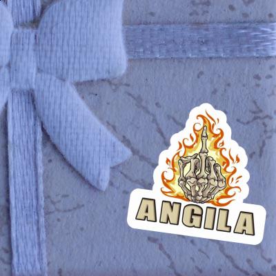 Sticker Angila Middlefinger Image