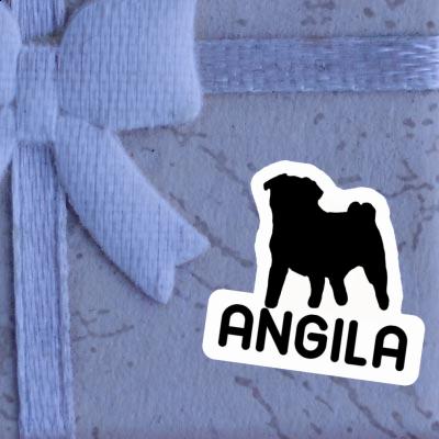Sticker Angila Mops Laptop Image
