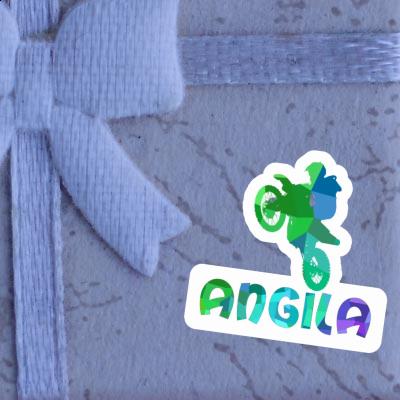 Angila Aufkleber Motocross-Fahrer Notebook Image
