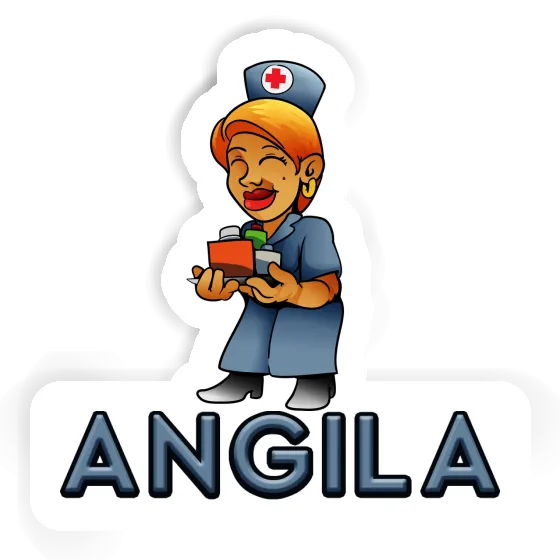 Infirmière Autocollant Angila Laptop Image