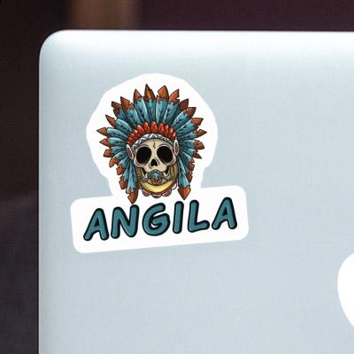 Bébé tête de mort Autocollant Angila Laptop Image