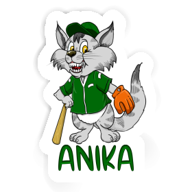 Baseball Cat Sticker Anika Image