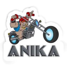 Sticker Motorradfahrer Anika Image