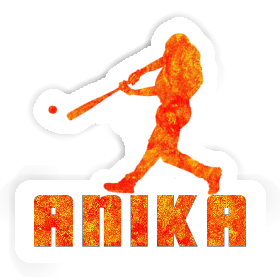 Aufkleber Baseballspieler Anika Image