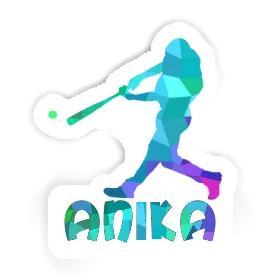 Baseballspieler Aufkleber Anika Image