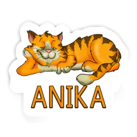 Sticker Anika Chilling Cat Image