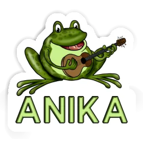 Sticker Anika Guitar Frog Image