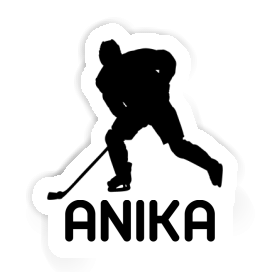 Anika Aufkleber Eishockeyspieler Image