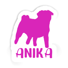 Aufkleber Anika Mops Image