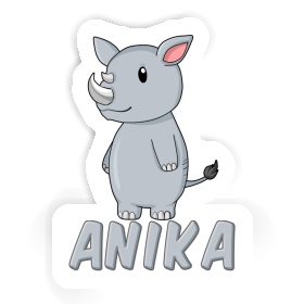 Anika Aufkleber Nashorn Image