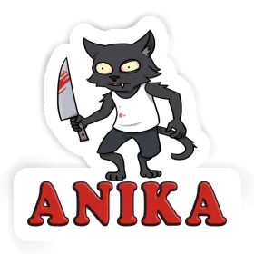 Sticker Anika Psycho Cat Image