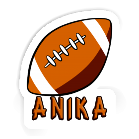 Anika Aufkleber Rugby Ball Image