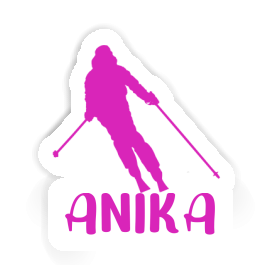 Anika Aufkleber Skifahrerin Image