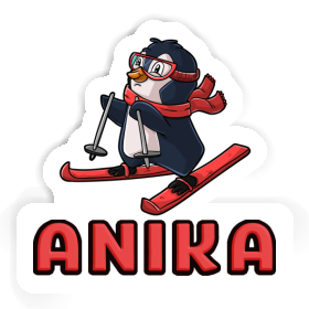 Anika Aufkleber Skifahrerin Image