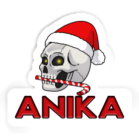 Aufkleber Anika Weihnachtstotenkopf Image