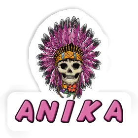 Anika Aufkleber Damen Totenkopf Image