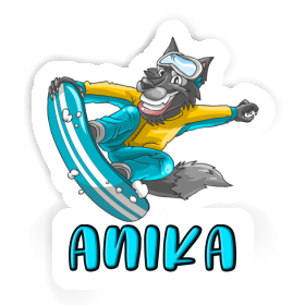 Sticker Anika Snowboarder Image