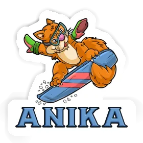 Sticker Snowboarder Anika Image