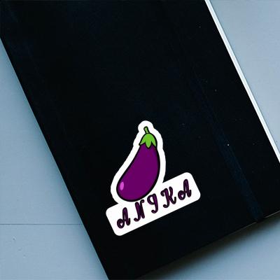 Aubergine Sticker Anika Laptop Image