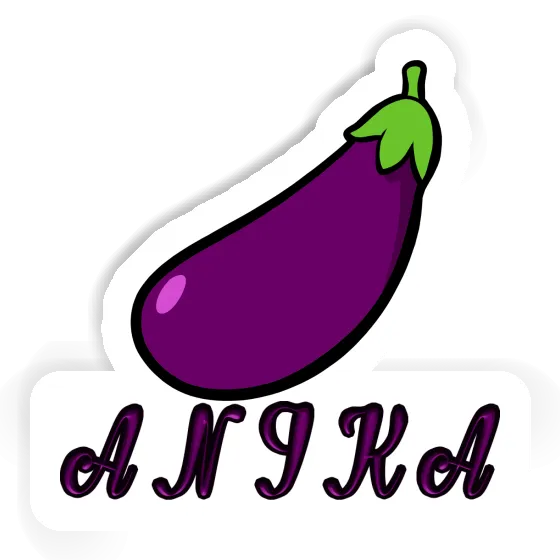 Aubergine Sticker Anika Laptop Image