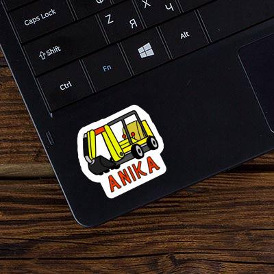 Anika Aufkleber Minibagger Laptop Image